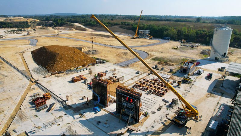 Photo aérienne d’un chantier