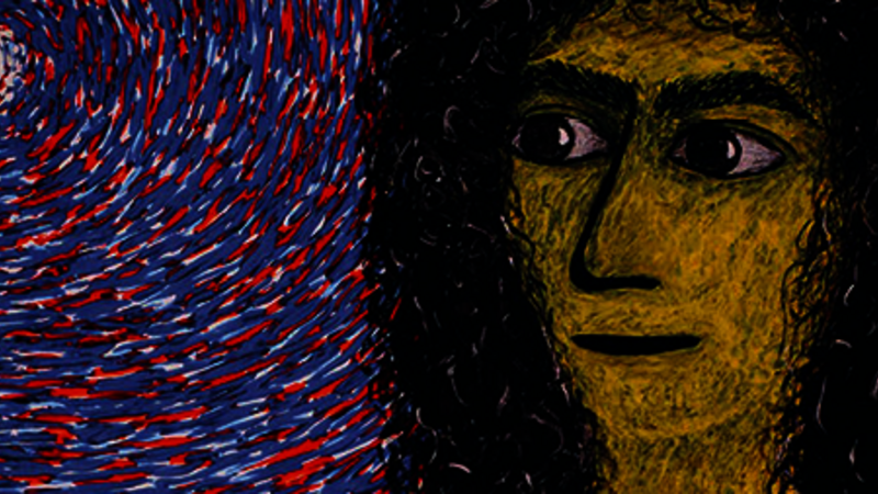 Peinture d’une femme colorée