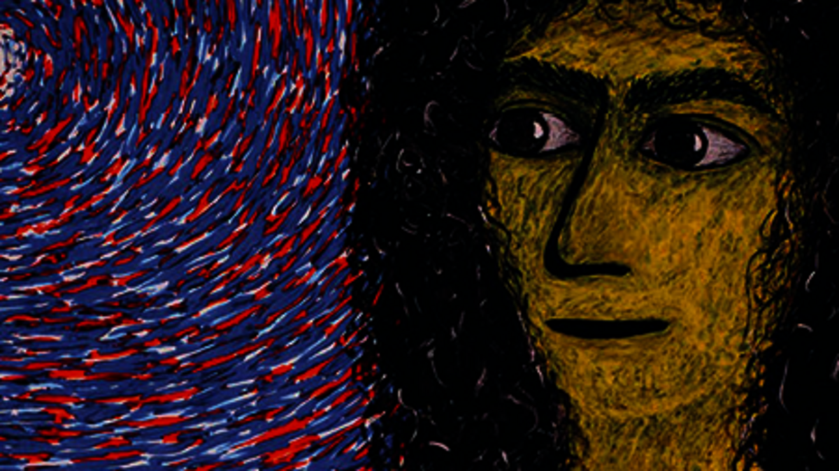 Peinture d’une femme colorée