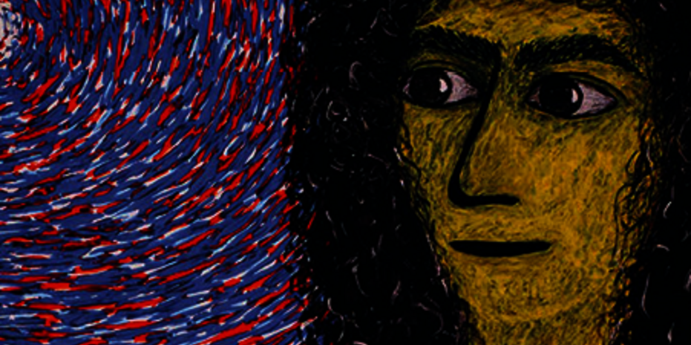 Peinture d’une femme colorée